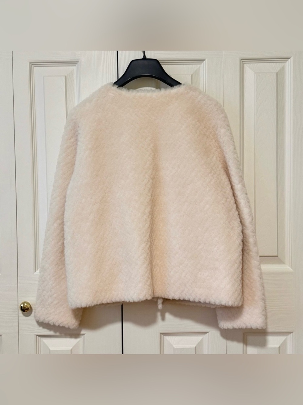 Cream Fuzzy Button-Front
Jacket - Picture 11 of 12
